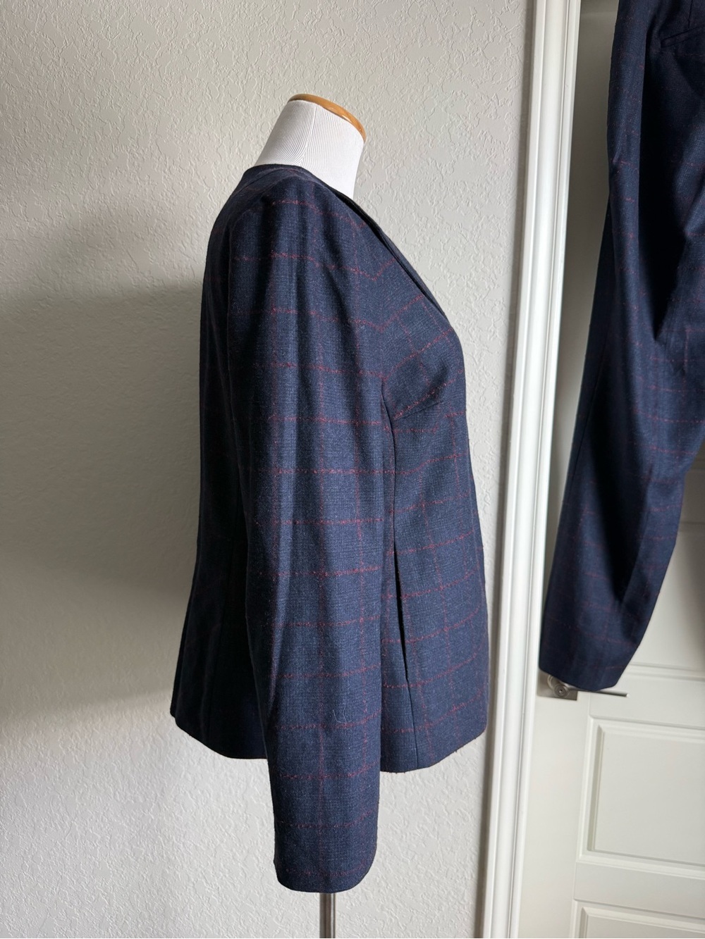 Talbots Wool Windowpane Check Blazer - Picture 9 of 13